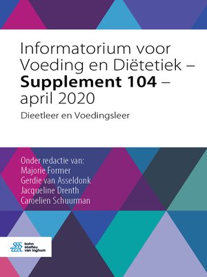 cover image of Informatorium voor Voeding en Diëtetiek--Supplement 104--april 2020